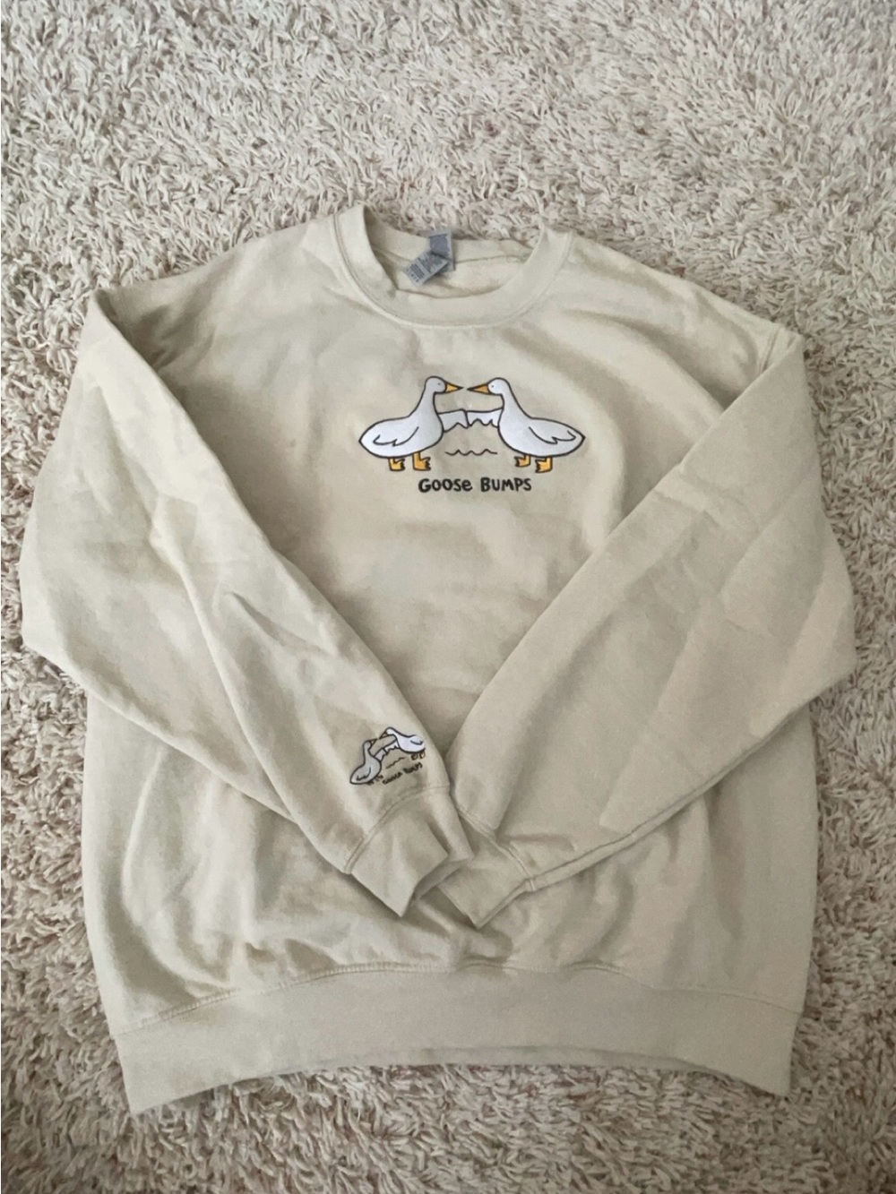 Goose Bumps Graphic Crewneck Sweatshirt - Cream